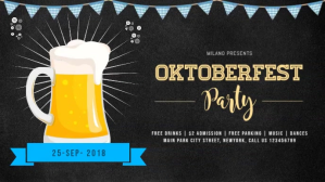 Oktoberfest Celebration Party Facebook Cover Video