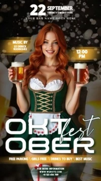 oktoberfest club party event post design template Instagram Story