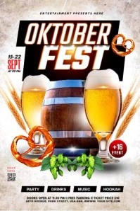 OKTOBERFEST แบนเนอร์ 4' × 6' template