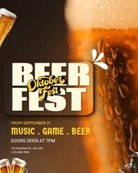 Brown Beer Festival Instagram Portrait Template