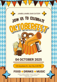 Yellow Oktoberfest Celebration A4 Template
