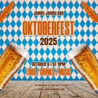Marrón Oktoberfest Instagram-opslag Template