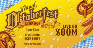 สีส้ม Oktoberfest Virtual Event Ikhava Yomcimbi WeFacebook Template
