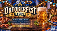 Brown Oktoberfest Event Digitalanzeige Template