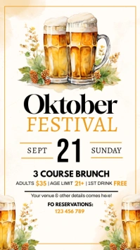 oktoberfest flyer Instagram Story template