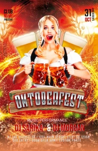 Oktoberfest Flyer Media Página Ancho template
