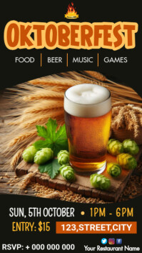 Black Oktoberfest Event Digitalt display Template