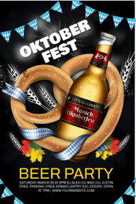 Oktoberfest flyer Poster template
