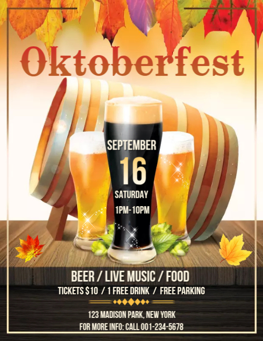 Oktoberfest Flyer Template PosterMyWall Oktoberfest Flyer Template PosterMyWall