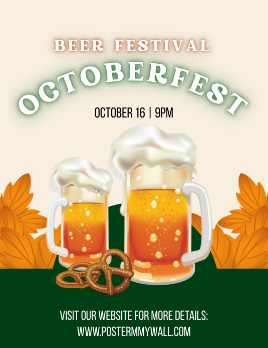 Oktoberfest flyer template PosterMyWall Oktoberfest flyer template PosterMyWall