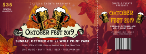 Oktoberfest Fun Party Ticket Template Facebook-coverfoto