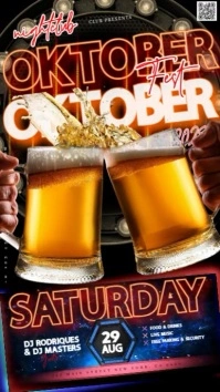 Oktoberfest Happy Hour Party Event Story Post template