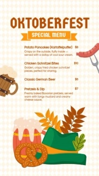 OktoberFest Instagram Story Menu template