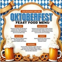White Oktoberfest Menu Wpis na Instagrama Template