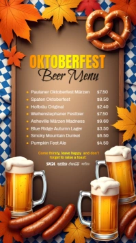 Oktoberfest menu Instagram Story template
