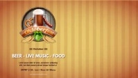 Oktoberfest October Party German Beer Garden Facebook Cover Video (16:9) template