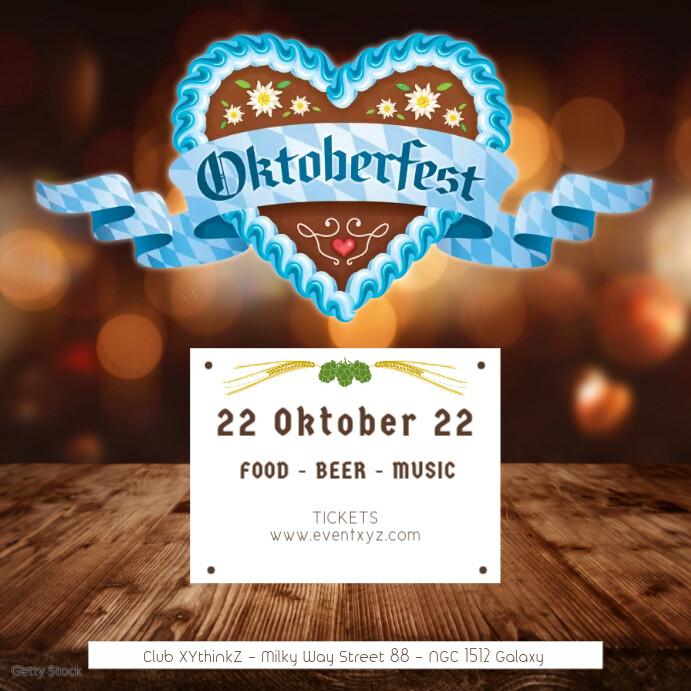 Oktoberfest Oktoberparty Deutschland Biergarten Vorlage Postermywall
