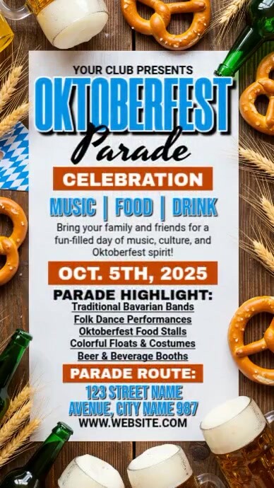 Oktoberfest Parade Ads Template | PosterMyWall