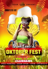oktoberfest party ad design template A1