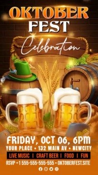 Orange Oktoberfest Celebration Instagram na Kuwento Template