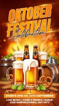 Oktoberfest Party Rolka Instagram template