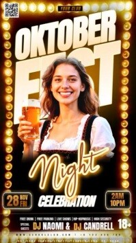 Black Oktoberfest Celebration Instagram-verhaal Template