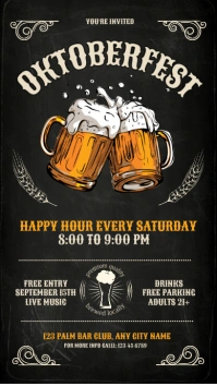 oktoberfest party invitation Instagram Story template