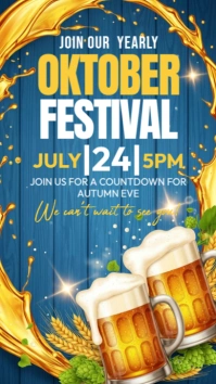 Oktoberfest party invitation Instagram Story template