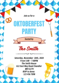 Oktoberfest Party Invitation A6 template