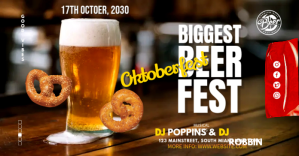 Oktoberfest Party Invitations Design Facebook Ad template