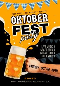 Oktoberfest Party Poster A4 template
