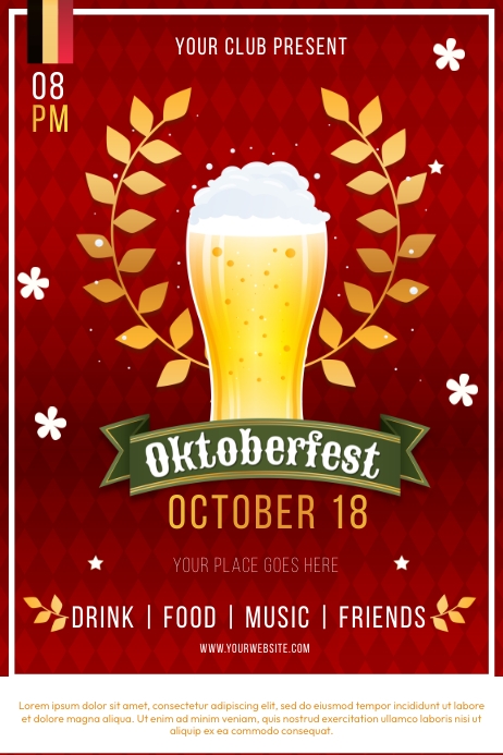 Oktoberfest Party Template Poster