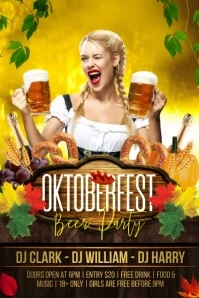 Oktoberfest party video template Poster