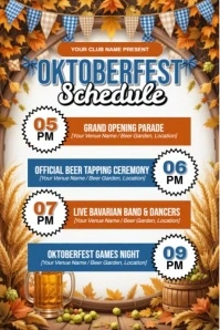Oktoberfest Schedule Ads Poster template