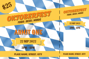 Oktoberfest tickets Etykieta template