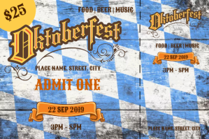 Oktoberfest tickets Etykieta template