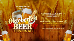 Oktoberfest Twitter Post template
