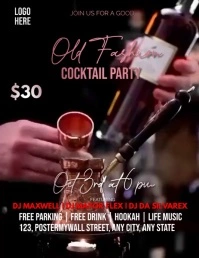 Old Fashioned Cocktail Party Flyer (US-Letter) template