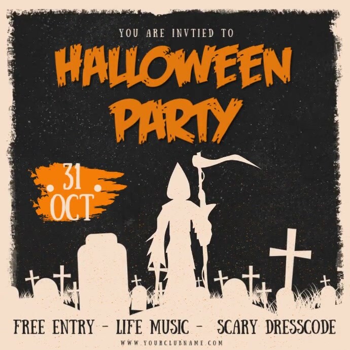 Old Fashioned Halloween Party Animation Post Instagram template