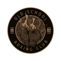 Old School Boxing Club Academy Retro Logo template