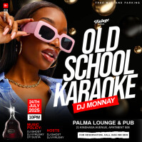 Old School Karaoke Night Party Event Flyer for Social media Instagram-opslag template