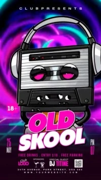 Old School Music Night Instagram Story template