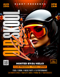 Old School Night Party Flyer 海报/墙板 template
