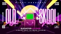 Old School Night Party Flyer Pantalla Digital (16:9) template