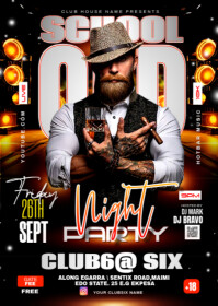 OLD SCHOOL PARTY A6 template