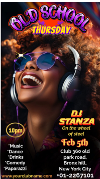 Old school Thursday เรื่องราวบน Instagram template