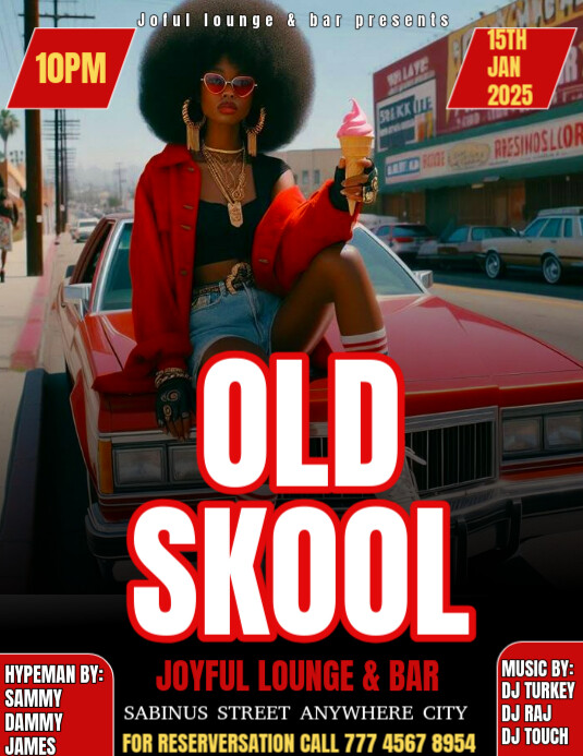 Old skool party Folheto (US Letter) template