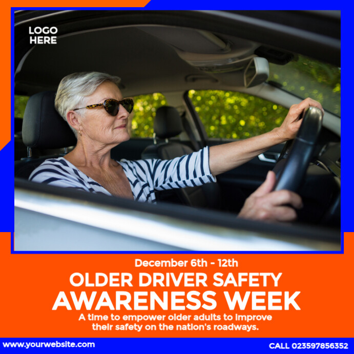 Older Driver Safety Awareness Week Template | PosterMyWall
