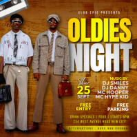 Orange Oldies Night Party Instagram-opslag Template