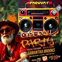 Oldschool Night Party Video Instagram Post template